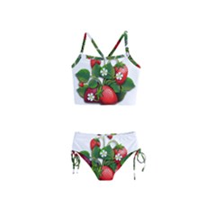 Strawberries-fruits-fruit-red Girls  Tankini Swimsuit