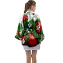 Strawberries-fruits-fruit-red Long Sleeve Satin Kimono View2