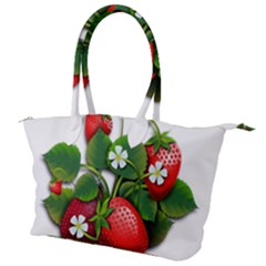 Strawberries-fruits-fruit-red Canvas Shoulder Bag by Jancukart