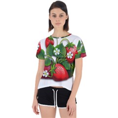 Strawberries-fruits-fruit-red Open Back Sport Tee