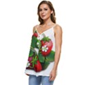 Strawberries-fruits-fruit-red Casual Spaghetti Strap Chiffon Top View2