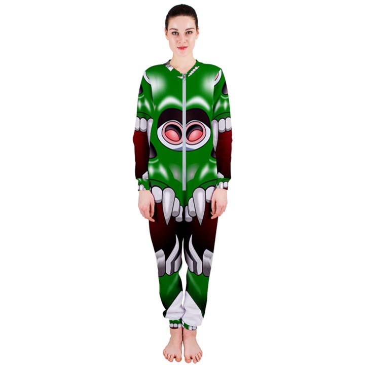 Monster-mask-alien-horror-devil OnePiece Jumpsuit (Ladies)