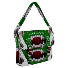 Monster-mask-alien-horror-devil Buckle Messenger Bag