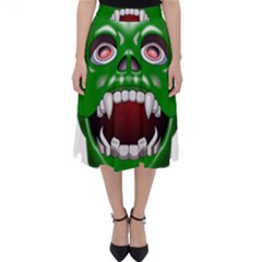 Monster-mask-alien-horror-devil Classic Midi Skirt