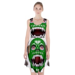 Monster-mask-alien-horror-devil Racerback Midi Dress