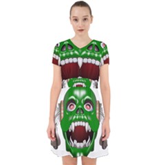 Monster-mask-alien-horror-devil Adorable In Chiffon Dress