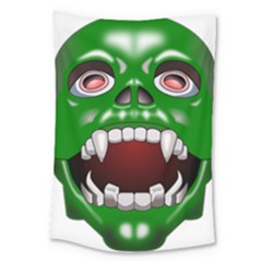 Monster-mask-alien-horror-devil Large Tapestry