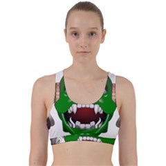 Monster-mask-alien-horror-devil Back Weave Sports Bra