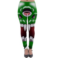 Monster-mask-alien-horror-devil Lightweight Velour Leggings