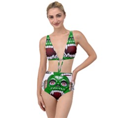 Monster-mask-alien-horror-devil Tied Up Two Piece Swimsuit