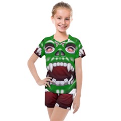 Monster-mask-alien-horror-devil Kids  Mesh Tee And Shorts Set