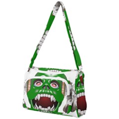 Monster-mask-alien-horror-devil Front Pocket Crossbody Bag