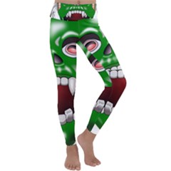 Monster-mask-alien-horror-devil Kids  Lightweight Velour Classic Yoga Leggings