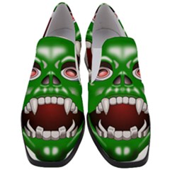 Monster-mask-alien-horror-devil Women Slip On Heel Loafers