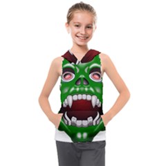 Monster-mask-alien-horror-devil Kids  Sleeveless Hoodie by Jancukart