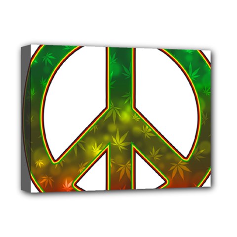 Peace-rastafarian Deluxe Canvas 16  X 12  (stretched) 