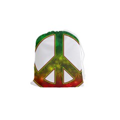 Peace-rastafarian Drawstring Pouch (small)