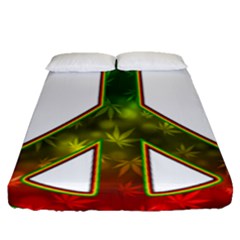 Peace-rastafarian Fitted Sheet (queen Size)