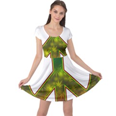 Peace-rastafarian Cap Sleeve Dress by Jancukart