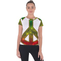 Peace-rastafarian Short Sleeve Sports Top 