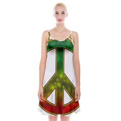 Peace-rastafarian Spaghetti Strap Velvet Dress by Jancukart