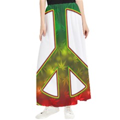 Peace-rastafarian Maxi Chiffon Skirt