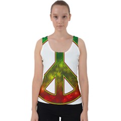 Peace-rastafarian Velvet Tank Top by Jancukart