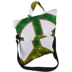 Peace-rastafarian Fold Over Handle Tote Bag