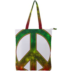 Peace-rastafarian Double Zip Up Tote Bag by Jancukart