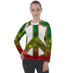 Peace-rastafarian Women s Long Sleeve Raglan Tee