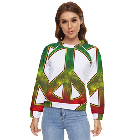 Peace-rastafarian Women s Long Sleeve Raglan Tee by Jancukart