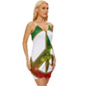 Peace-rastafarian Wrap Tie Front Dress View3