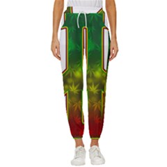 Peace-rastafarian Cropped Drawstring Pants