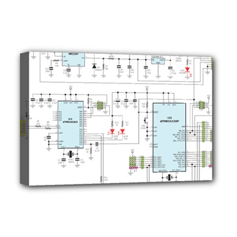 Circuits-electronics-atmel Deluxe Canvas 18  X 12  (stretched) by Jancukart