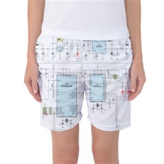 Circuits-electronics-atmel Women s Basketball Shorts