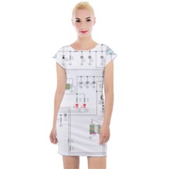 Circuits-electronics-atmel Cap Sleeve Bodycon Dress