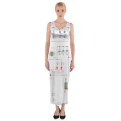 Circuits-electronics-atmel Fitted Maxi Dress