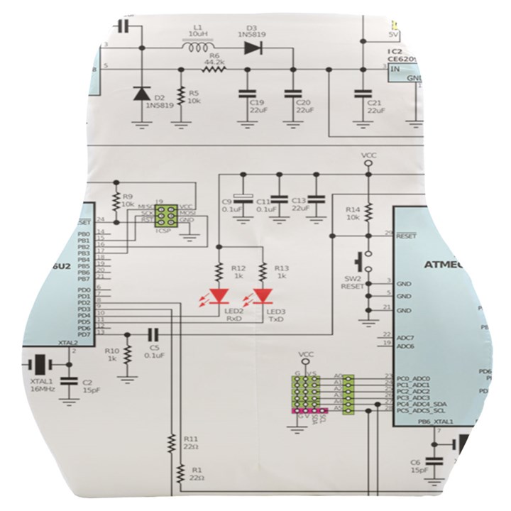 Circuits-electronics-atmel Car Seat Back Cushion 