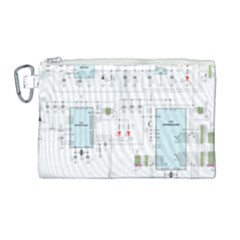 Circuits-electronics-atmel Canvas Cosmetic Bag (large) by Jancukart