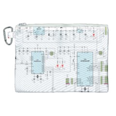 Circuits-electronics-atmel Canvas Cosmetic Bag (xl)