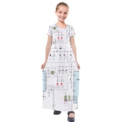 Circuits-electronics-atmel Kids  Short Sleeve Maxi Dress