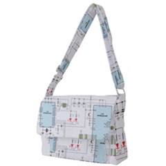 Circuits-electronics-atmel Full Print Messenger Bag (s)