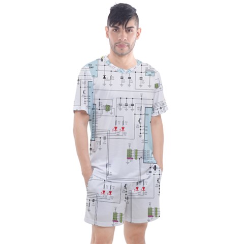 Circuits-electronics-atmel Men s Mesh Tee And Shorts Set by Jancukart