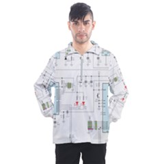 Circuits-electronics-atmel Men s Half Zip Pullover