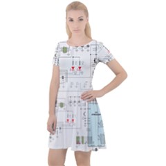 Circuits-electronics-atmel Cap Sleeve Velour Dress  by Jancukart