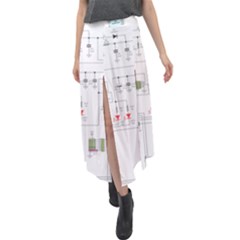 Circuits-electronics-atmel Velour Split Maxi Skirt