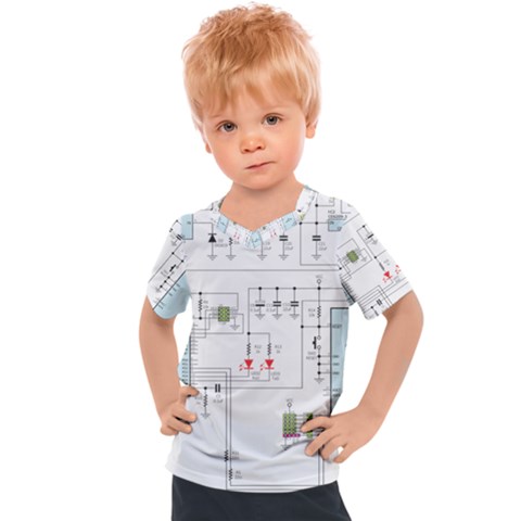 Circuits-electronics-atmel Kids  Sports Tee by Jancukart