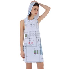 Circuits-electronics-atmel Racer Back Hoodie Dress by Jancukart