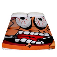 Brain Cartoon Animation Fitted Sheet (california King Size)