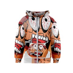 Brain Cartoon Animation Kids  Zipper Hoodie